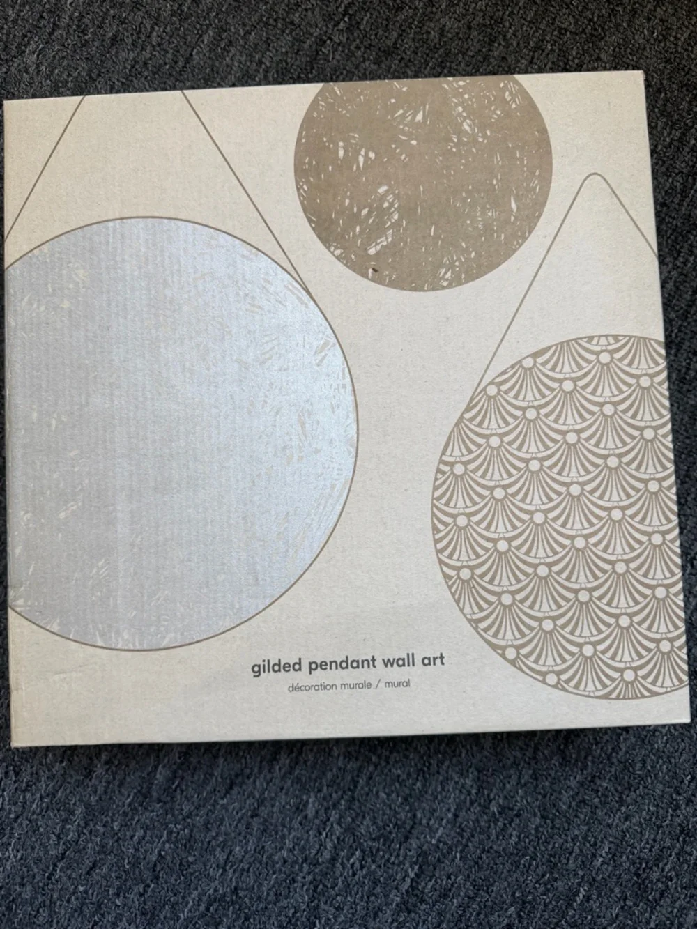 West Elm Metallic Round Wall Trio in Silver, Gold, and Blue-Gray